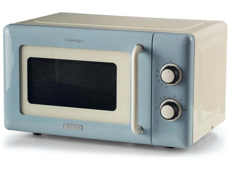 Ariete Mikrowelle Vintage Blau Mikrowelle zum Kochen, Erhitzen und Auftauen