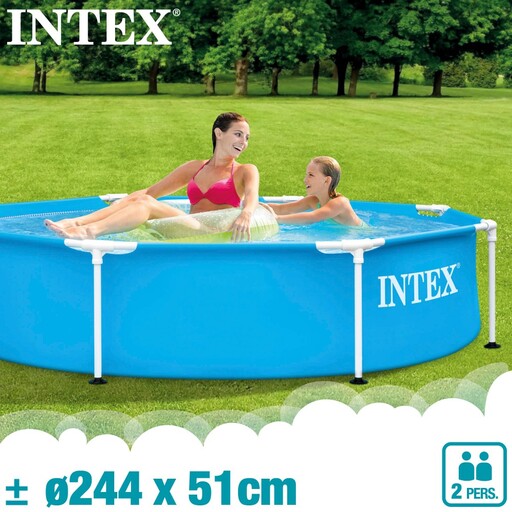 Piscina Tubular Redonda Metal Frame Intex