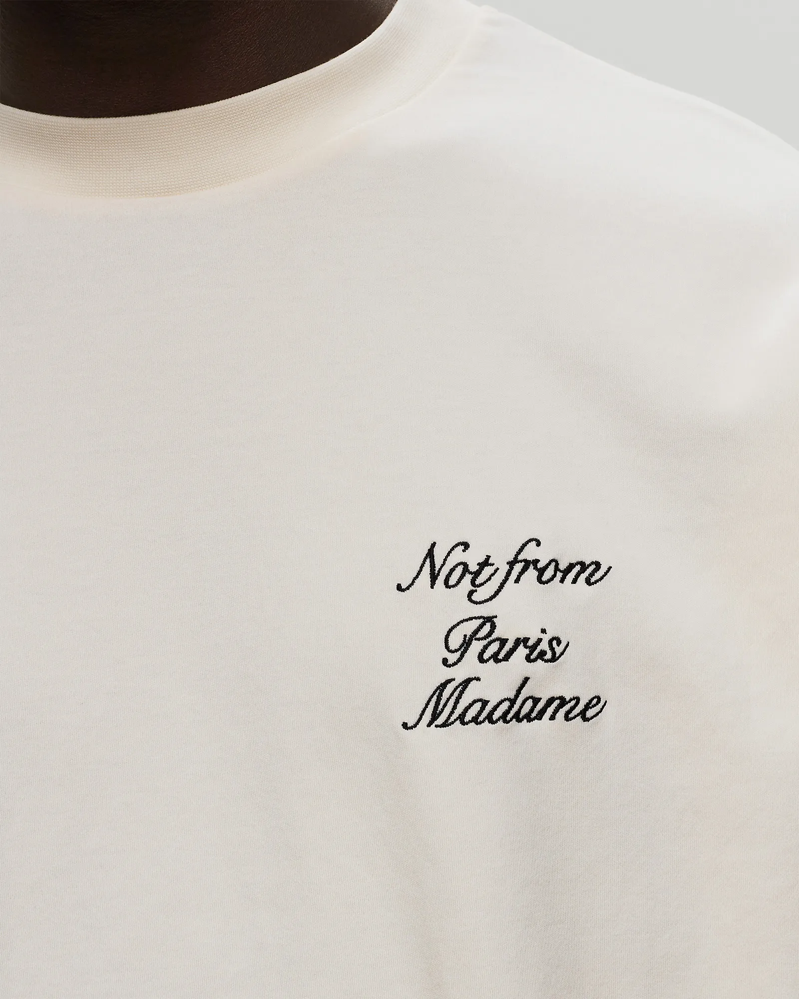 Drôle de Monsieur Le T-Shirt Slogan Cursive