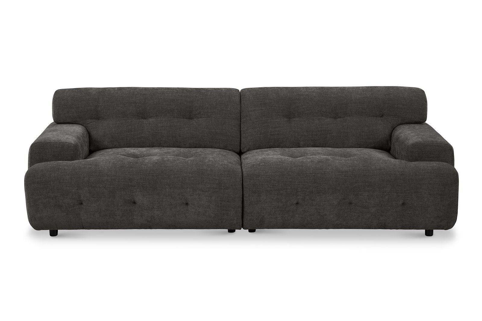 Bob 3-seter Tekstil City 98 Dark Grey med sorte ben.