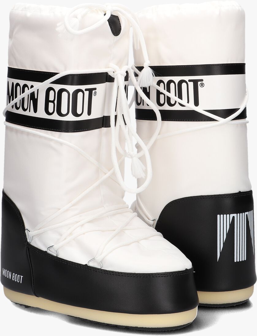 witte moon boot snowboots nylon veter snowboot