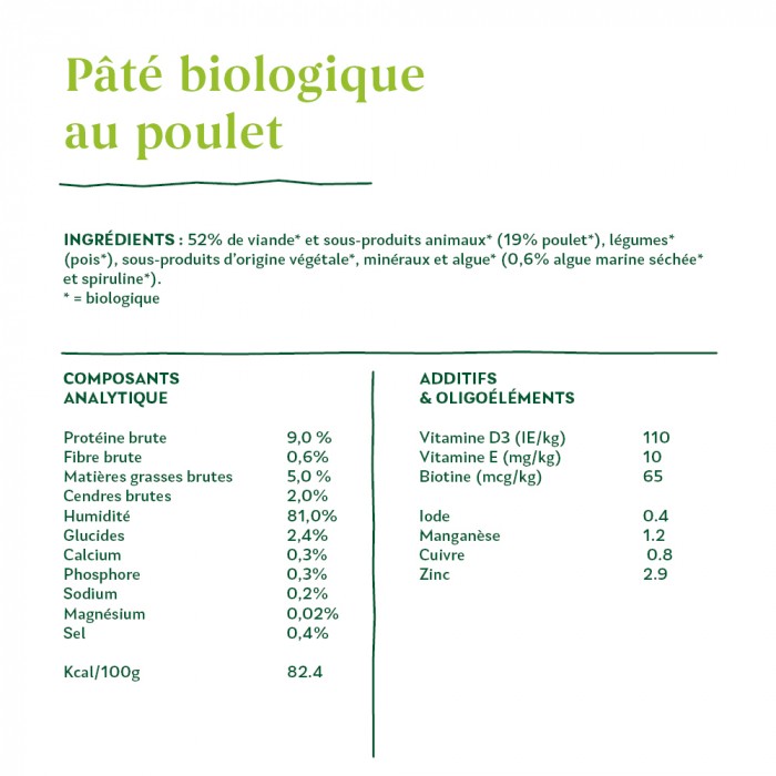 Yarrah pâtées bio - Lot 12 x 400 g
