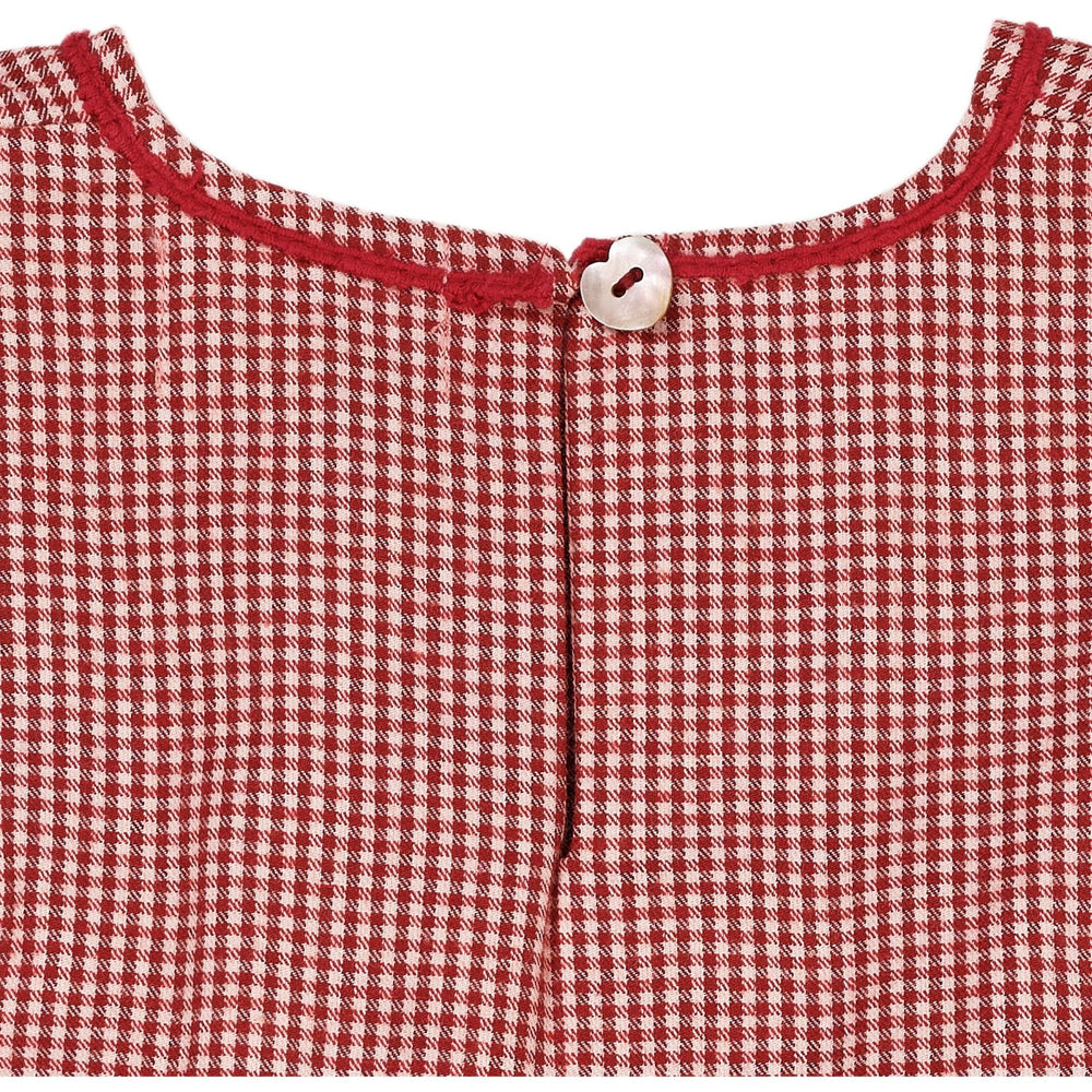 Køb Copenhagen Colors x Luksusbaby Red Check Combi Check Kjole M. Hjertebroderi