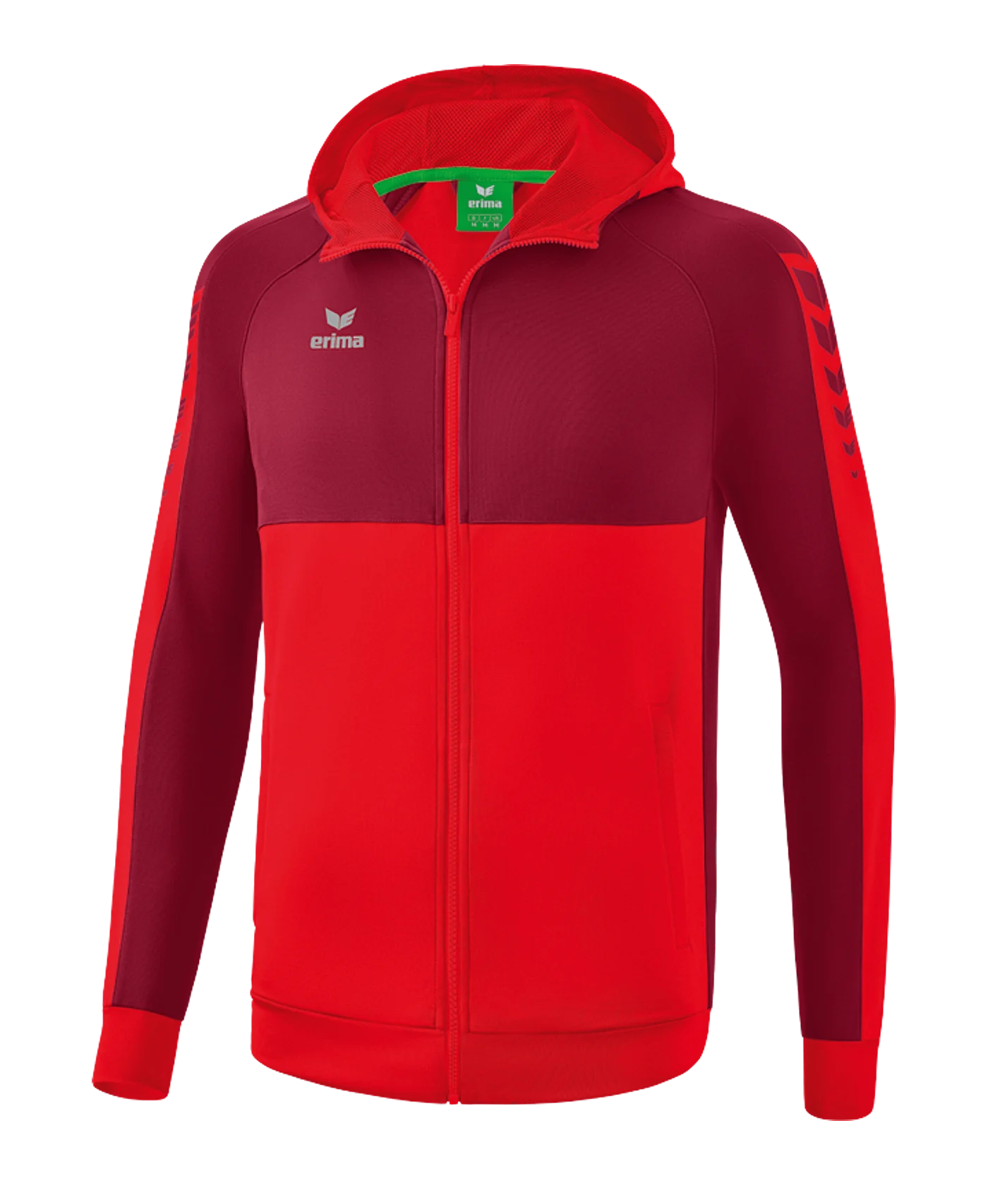 Erima Six Wings Kapuzenjacke Kids Rot