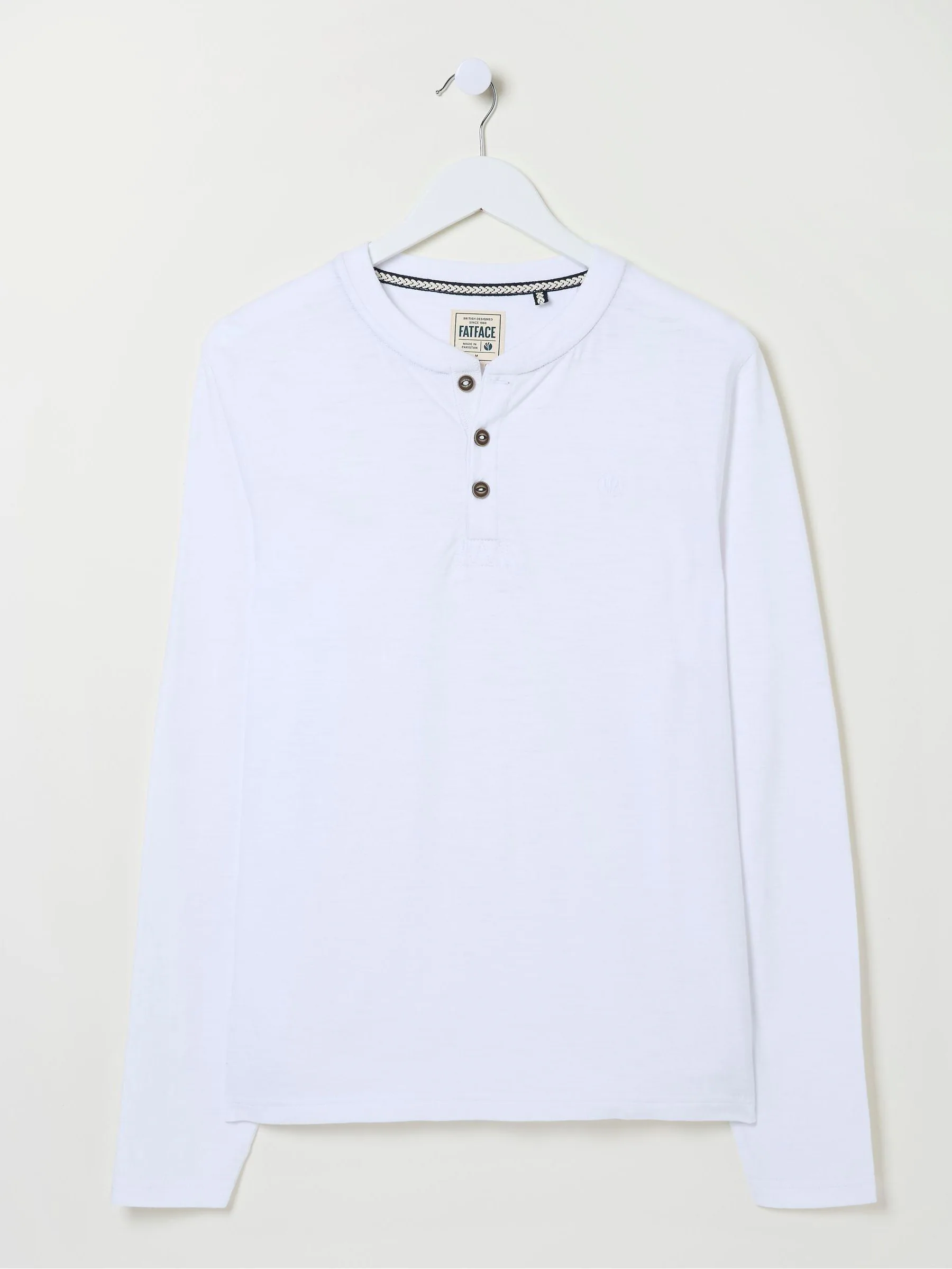 Wit - FatFace Long Sleeve Woodside Slub