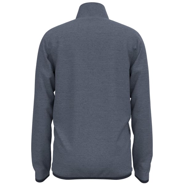 Sweat polaire randonnée ODLO ROY KIDS STRIPE MIDLAYER 1/2 ZIP FOLKSTONE GRAY/INDIA INK