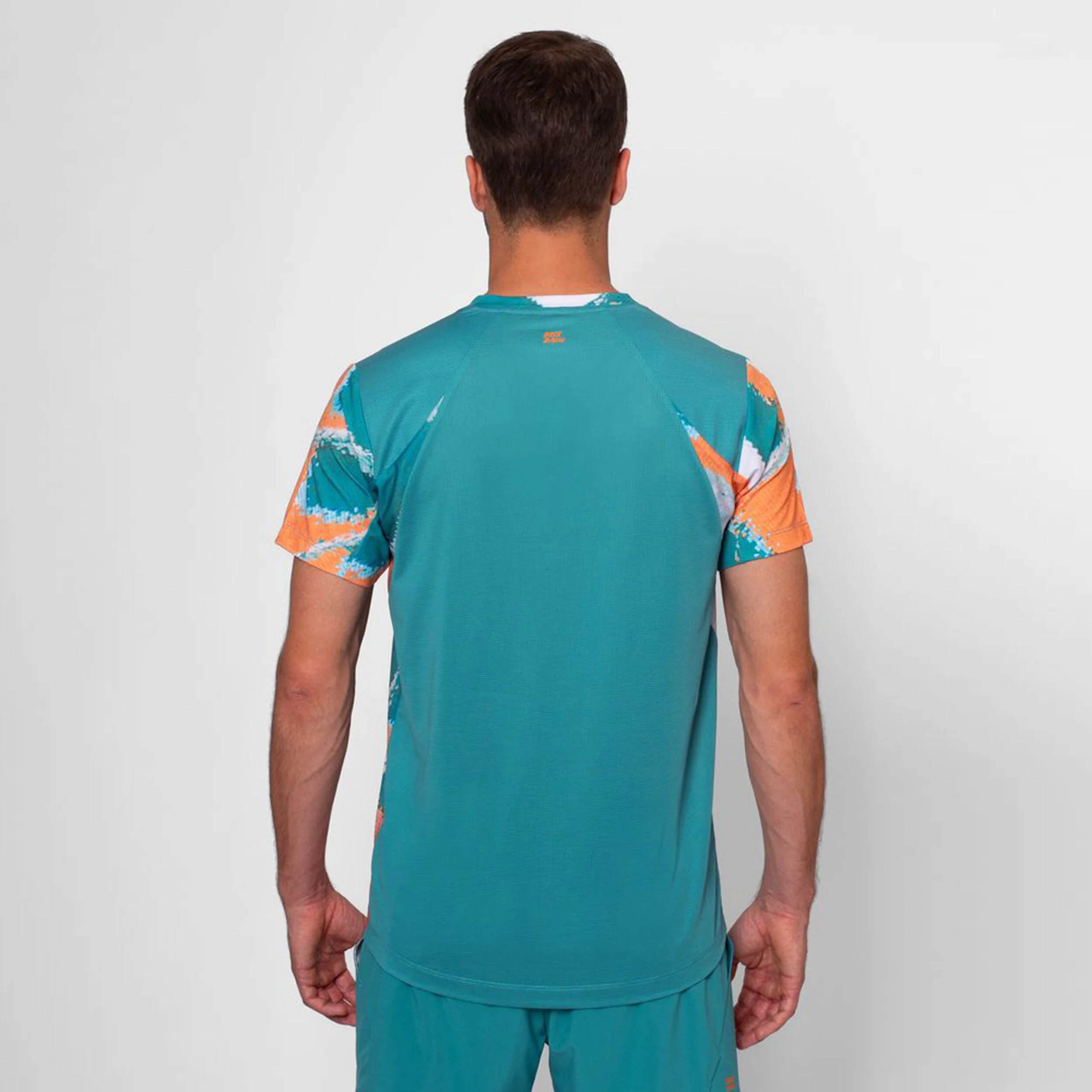BIDI BADU Melbourne 2025 V-Neck T-shirt Hommes - Bleu Petrol, Orange