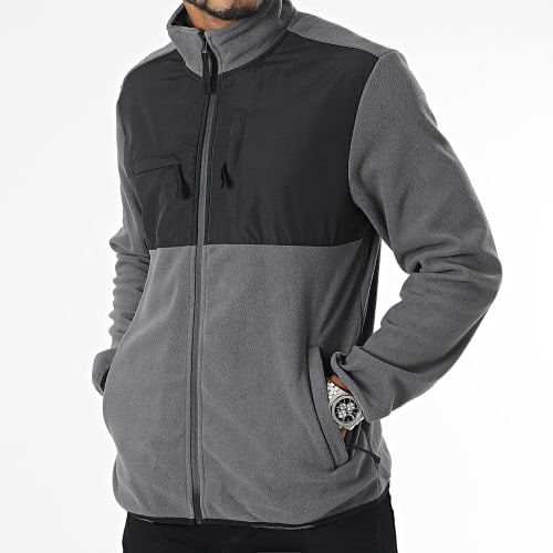 Veste Polaire Zippée Gris Anthracite