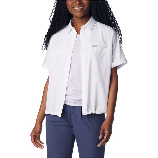Chemise randonnée COLUMBIA W BOUNDLESS TREK SHORT SLEEVE BUTTON UP WHITE