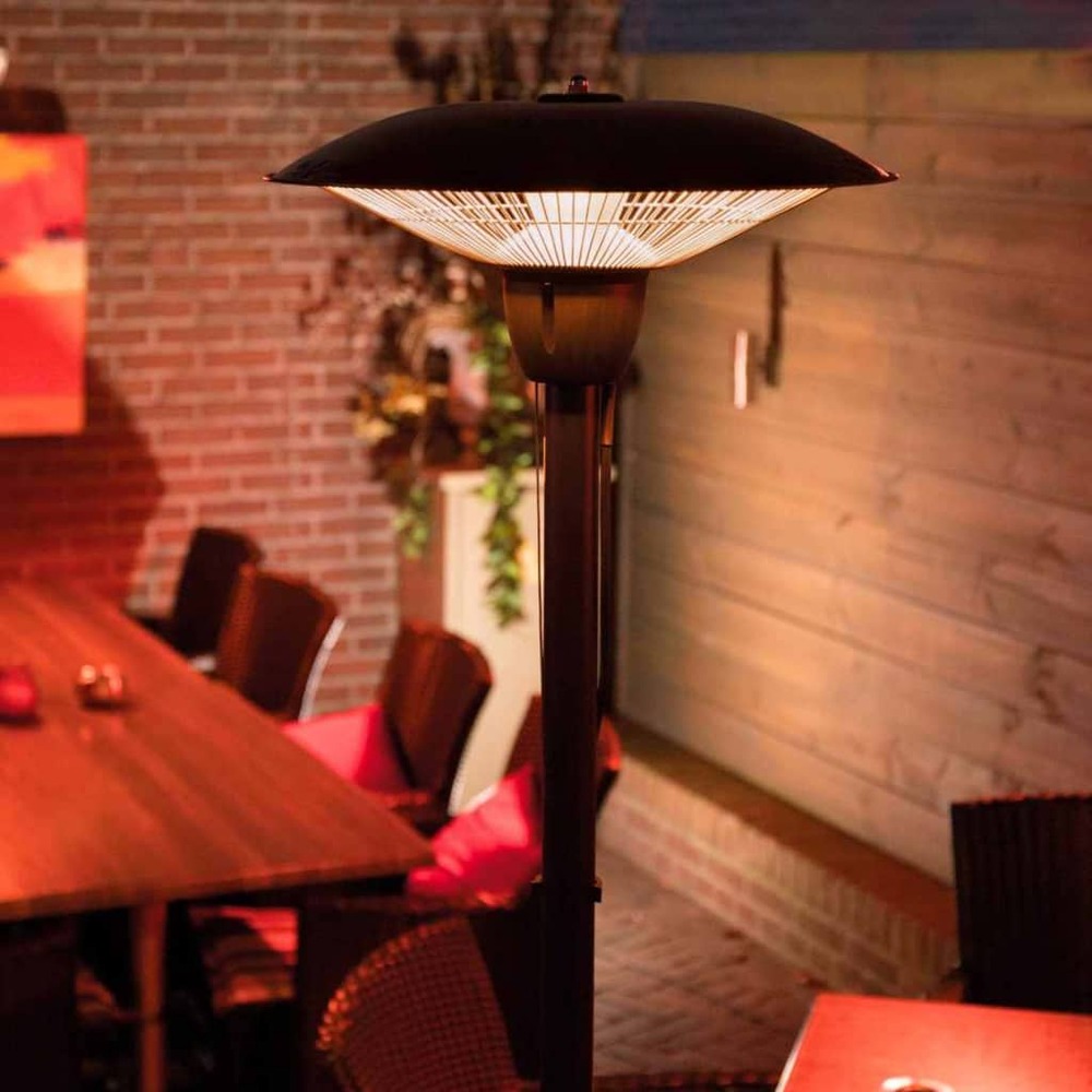 Chauffage sur pied barcelona 1500 w halogène noir
