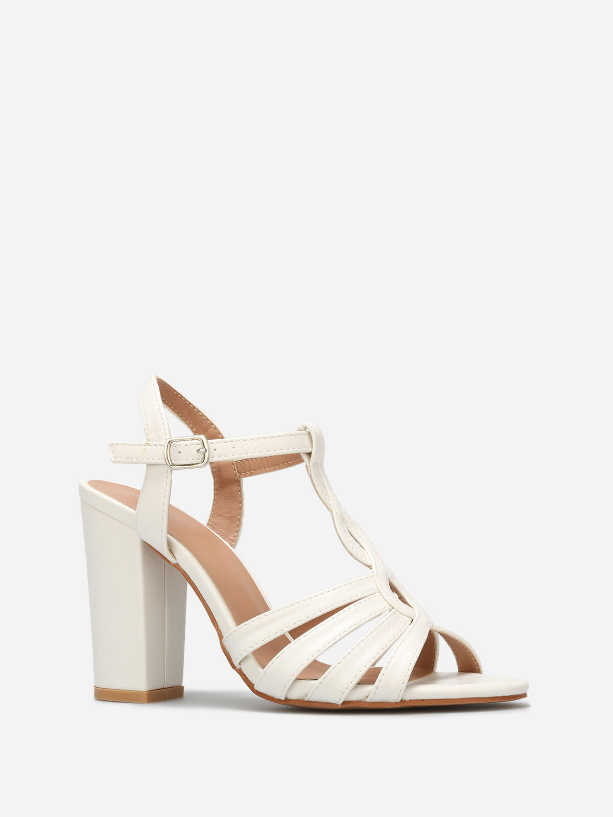 Sandales à brides torsadées- Blanc