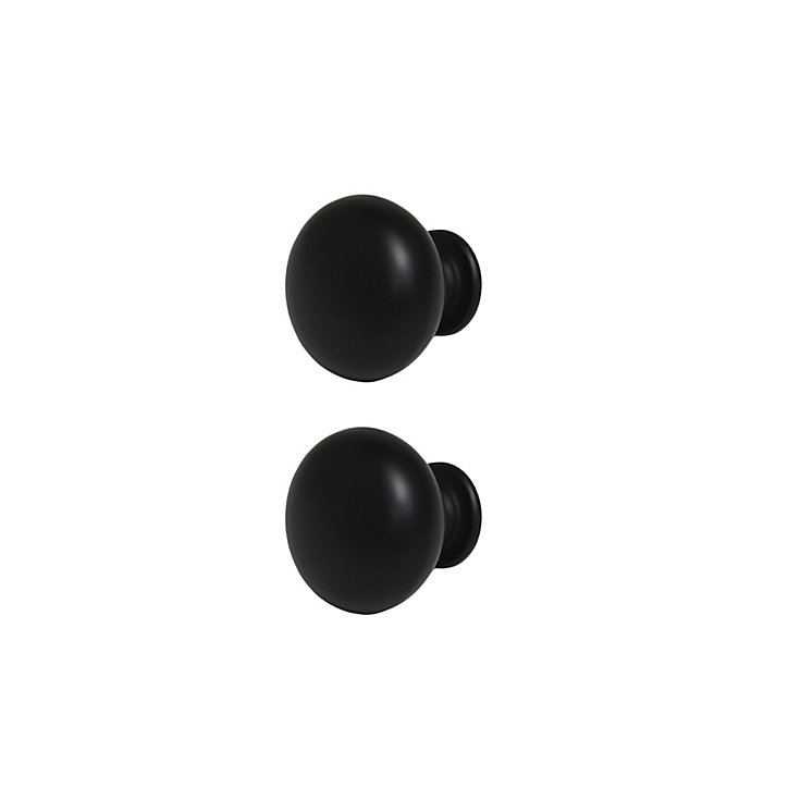 Poignée de meuble de cuisine GoodHome Chervil noir L. 3,2 cm, 2 pièces