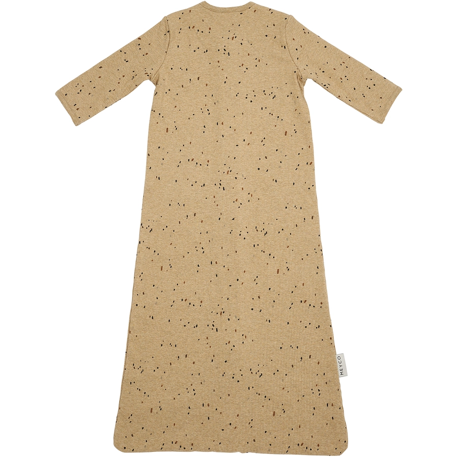 MEYCO Babyschlafsack mit Ärmeln Rib Mini Spot - Toffee Melange
