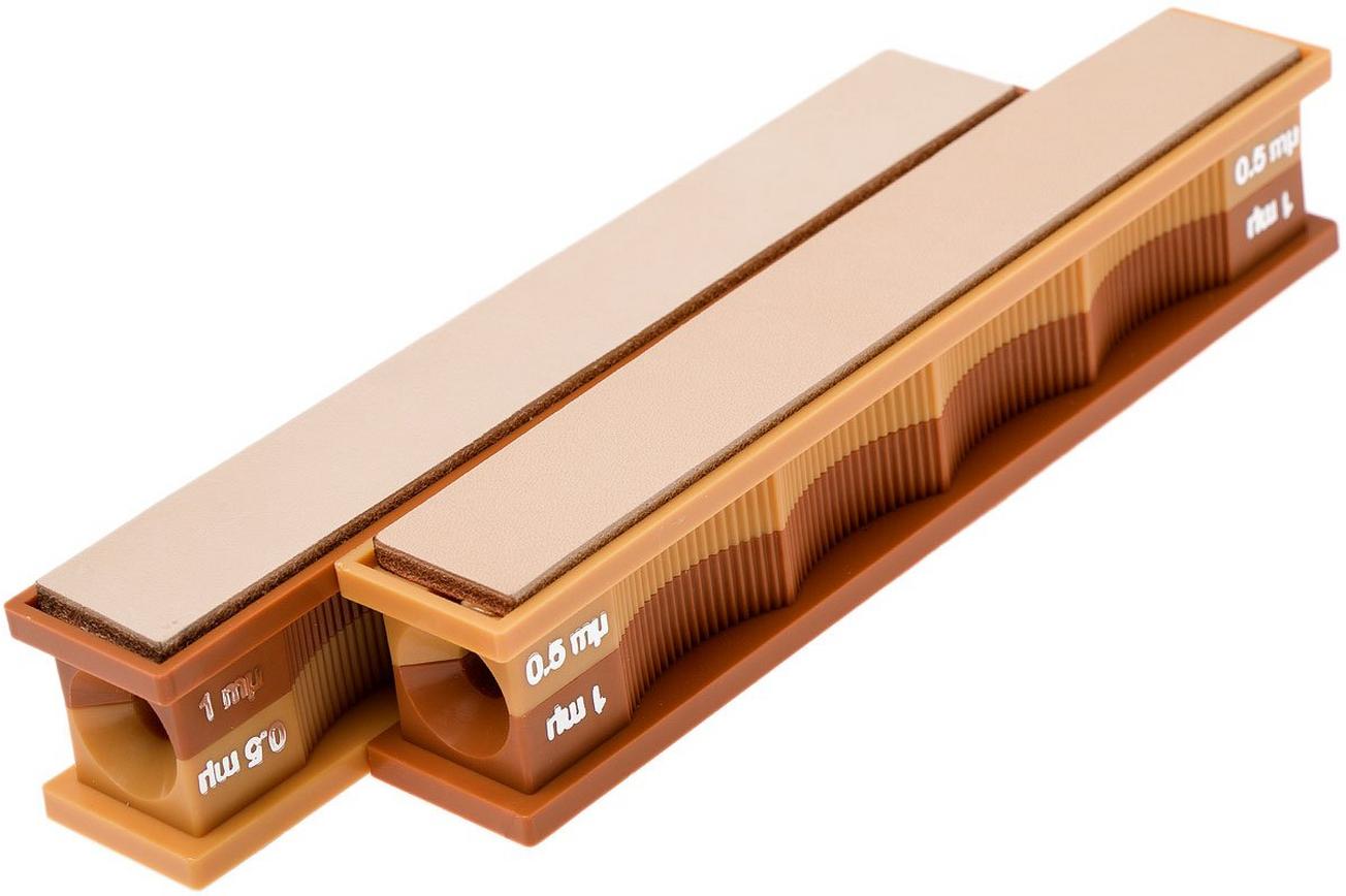 Wicked Edge leren strops, 1 en 0.5 Micron Poly Diamond Emulsion