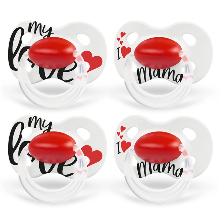 Medela Baby Schnuller Original 0-6 Monate DUO Signature 4 Stück in weiß, rot