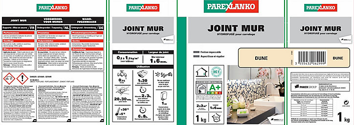 Joint mur hydrofugé Parexlanko dune 1 kg