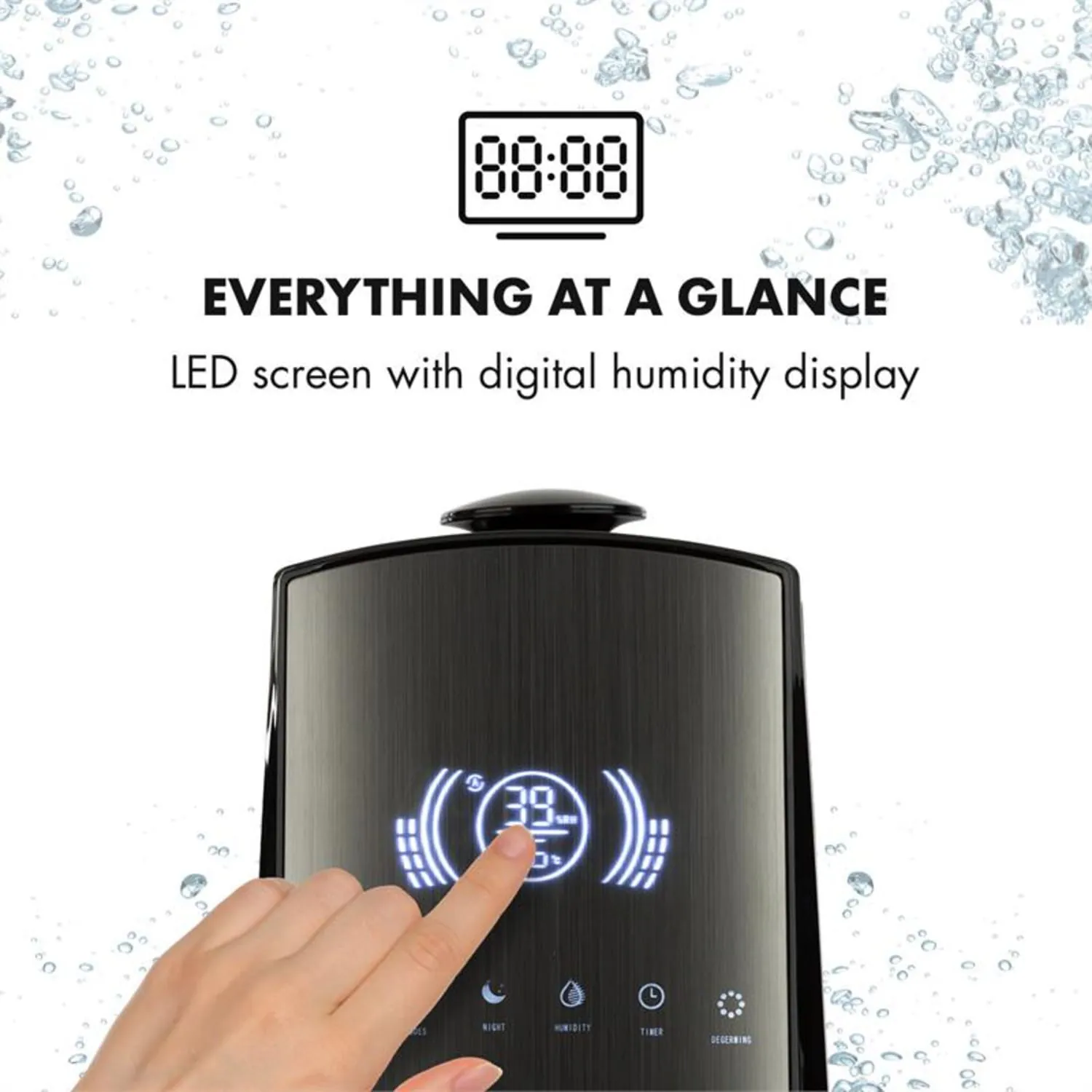 VapoAir Opal Luftbefeuchter LED Screen Fernbedienung schwarz/anthrazit