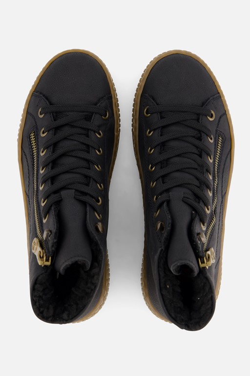 Rieker Veterboots zwart Nubuck