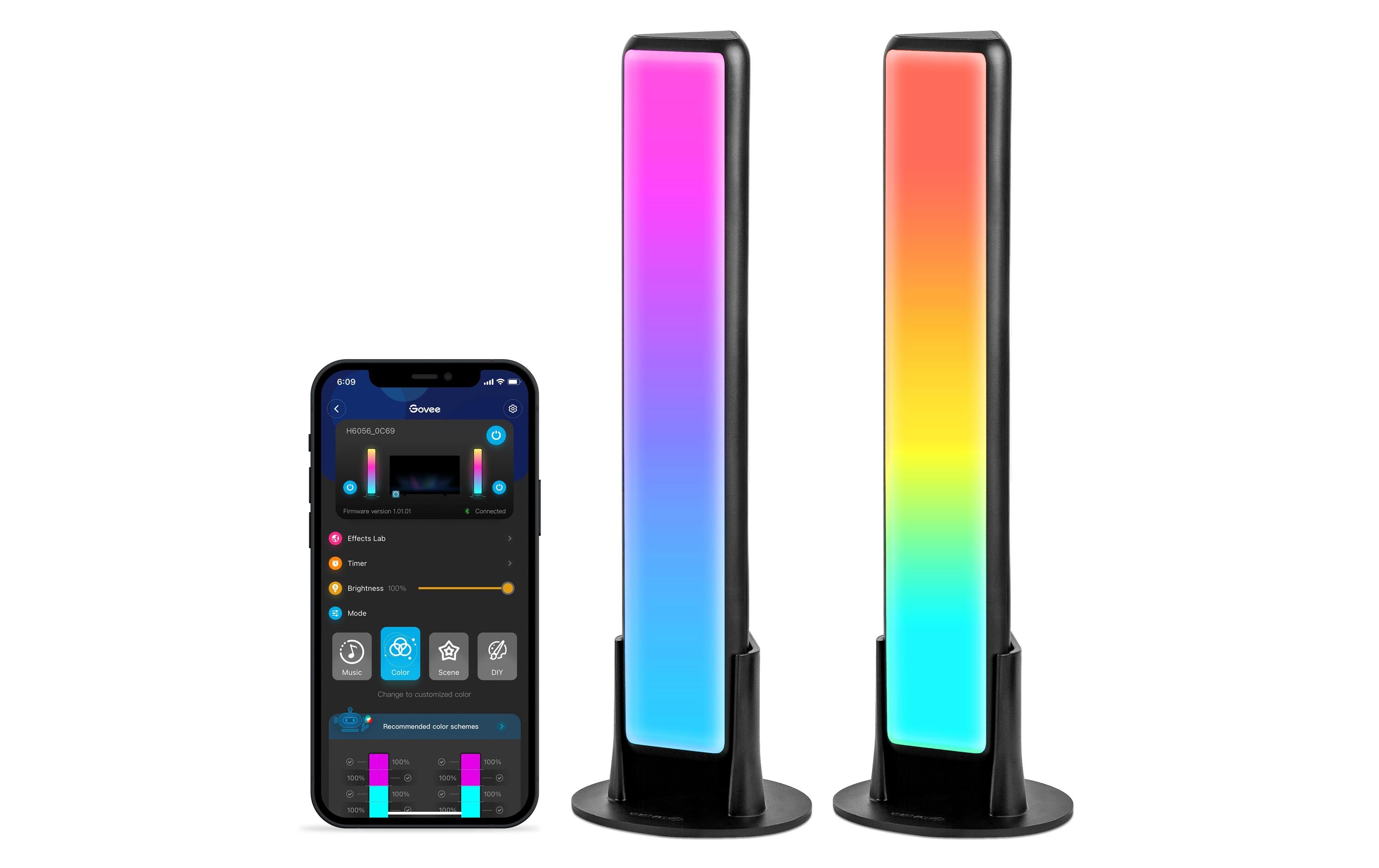 Lichtbalken Flow Plus, RGBICWW, WiFi + BluetoothSmarte Lichtbalken für Displays mit Grösse bis 45 Zoll