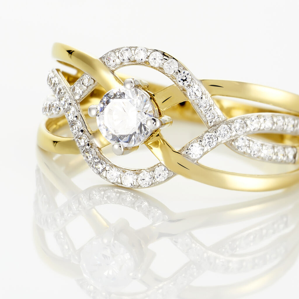 Bague Rozena Or Jaune Oxyde De Zirconium
