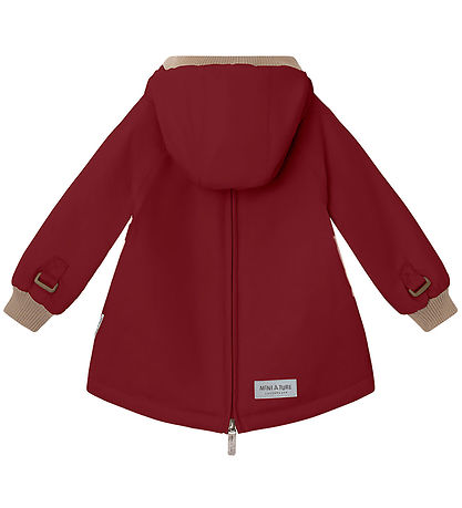 Mini A Ture Vinterjakke - Babywen Fleece - Rød Marlot