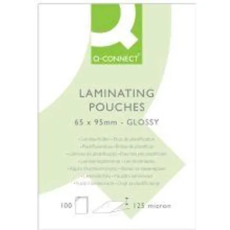 Q-Connect Heißlaminier-Folientasche 65x95mm, 125mym, 100 Stück