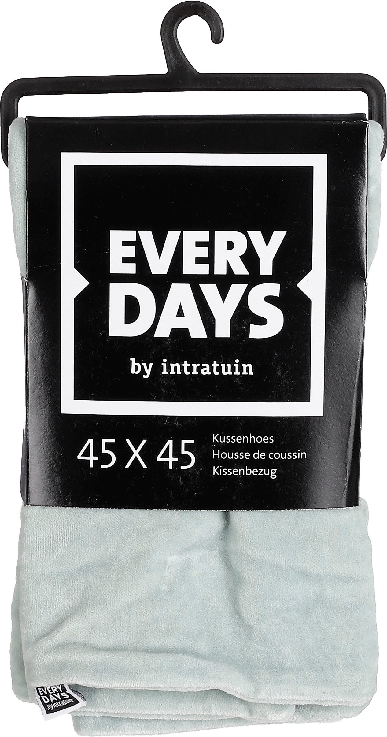 Everydays kussenhoes Fluweel mint groen 45 x 45 cm