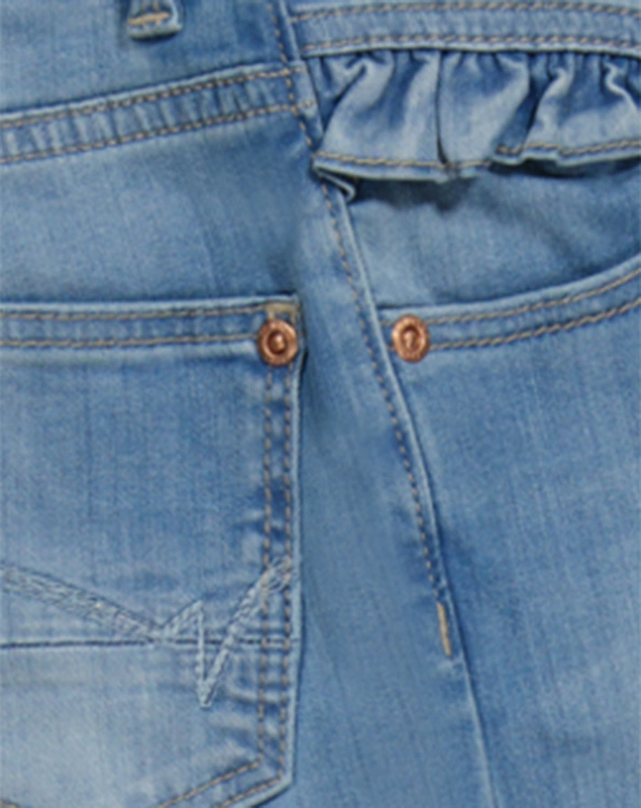 Jeanshose BROOKLYN RUFFLE Super Skinny Fit in light indigo