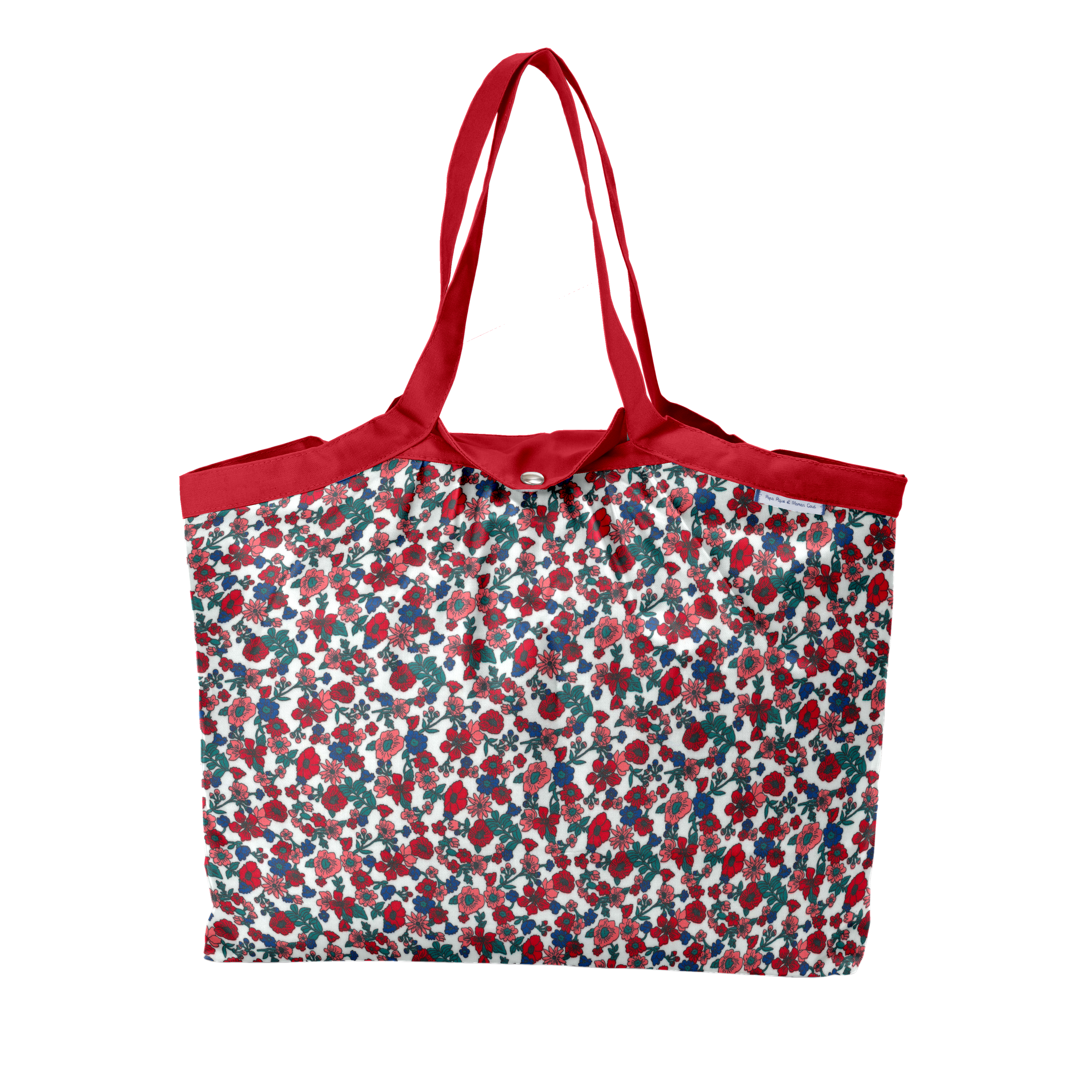 Sac Cabas Taille Moyenne Plissé Prairie Fleurie