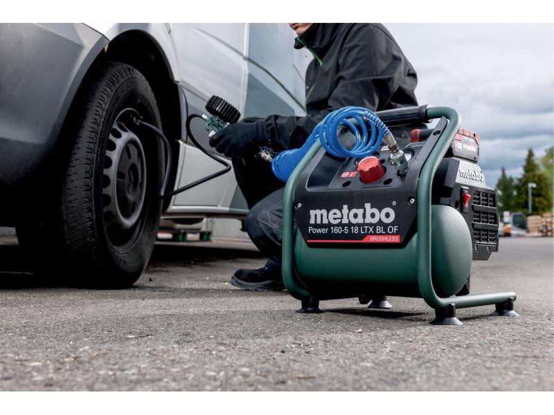 Metabo Akku-Kompressor Power 160-5 18 LTX BL OF Solo Leichter, leistungsstarker Akku-Kompressor mit Brushless-Motor
