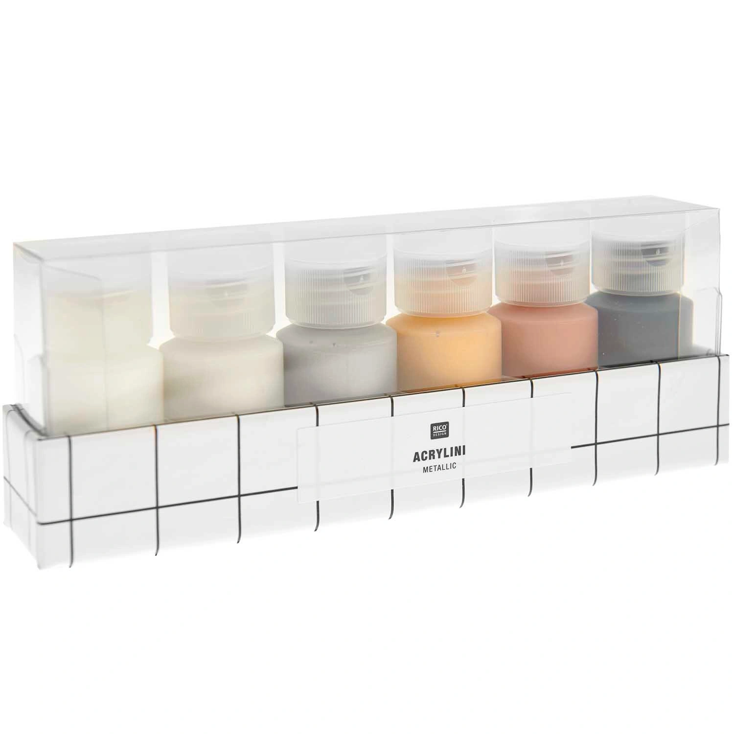 Acryl-Farben ACRYLINI (6x22ml) in metallic colours
