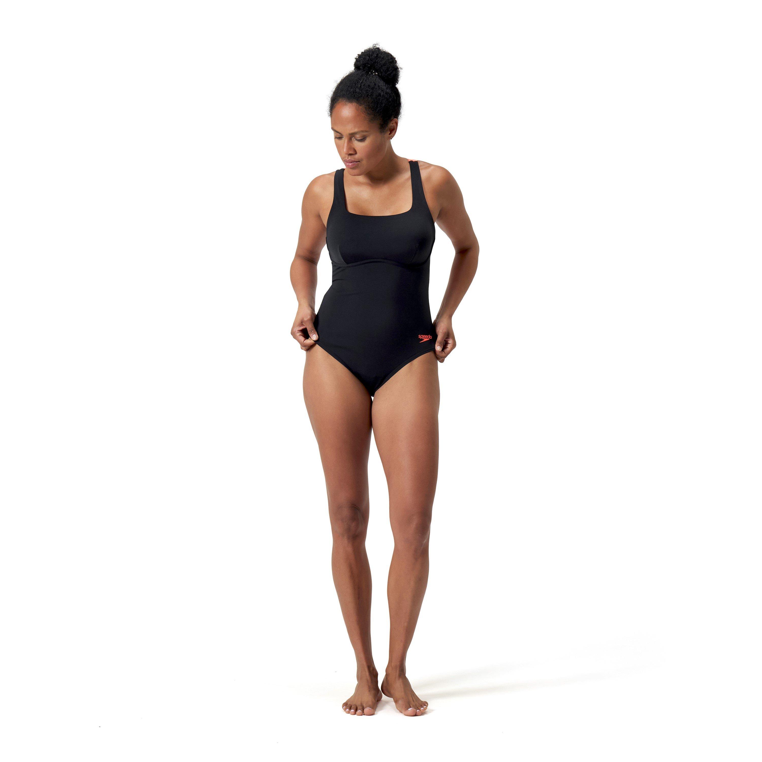 Speedo Womens Flex Band Swimsuit With Built In Swim Bra