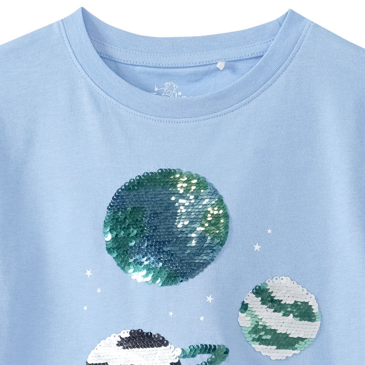 Topolino Jungen T-Shirt mit Wendepailletten hellblau