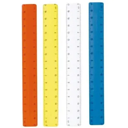 Stylex 100 Lineale 17 cm, 4 Farben, in Plastikdose