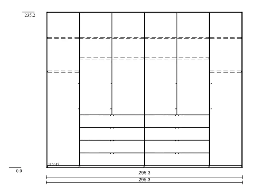 Kleiderschrank Loft 300 x 236 cm