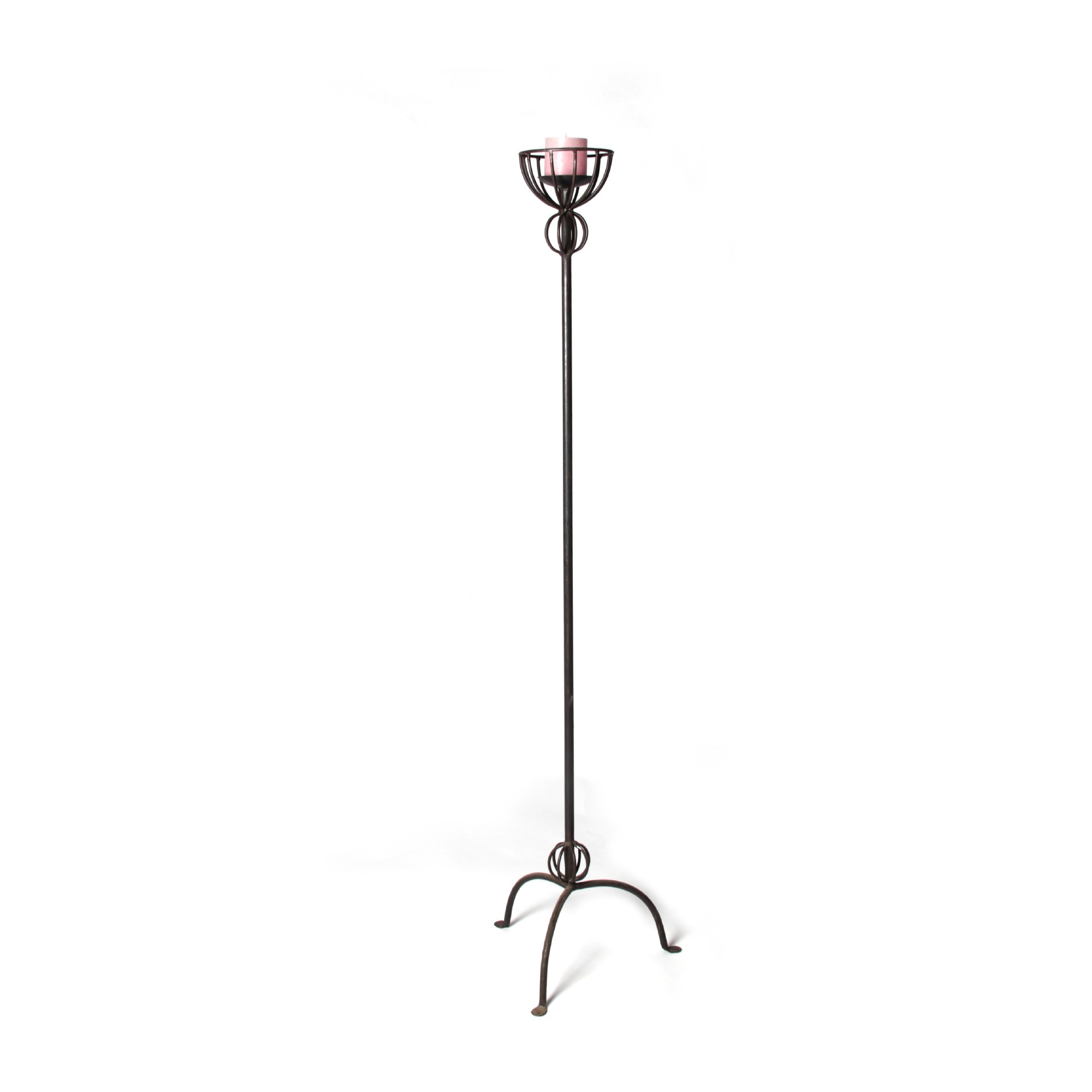 3 Kerzenständer aus Eisen im Set, H 120-150 cm von fischer's lagerhaus