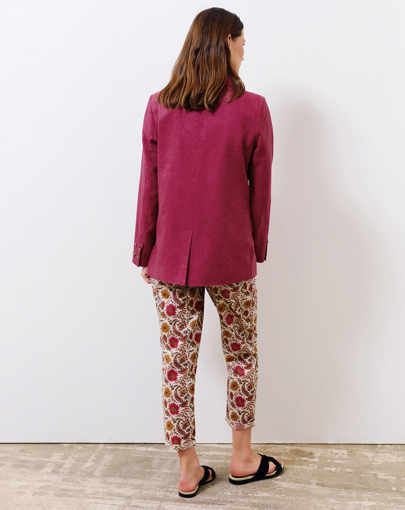 Caroll Blazer 100% Lin Emma groseille