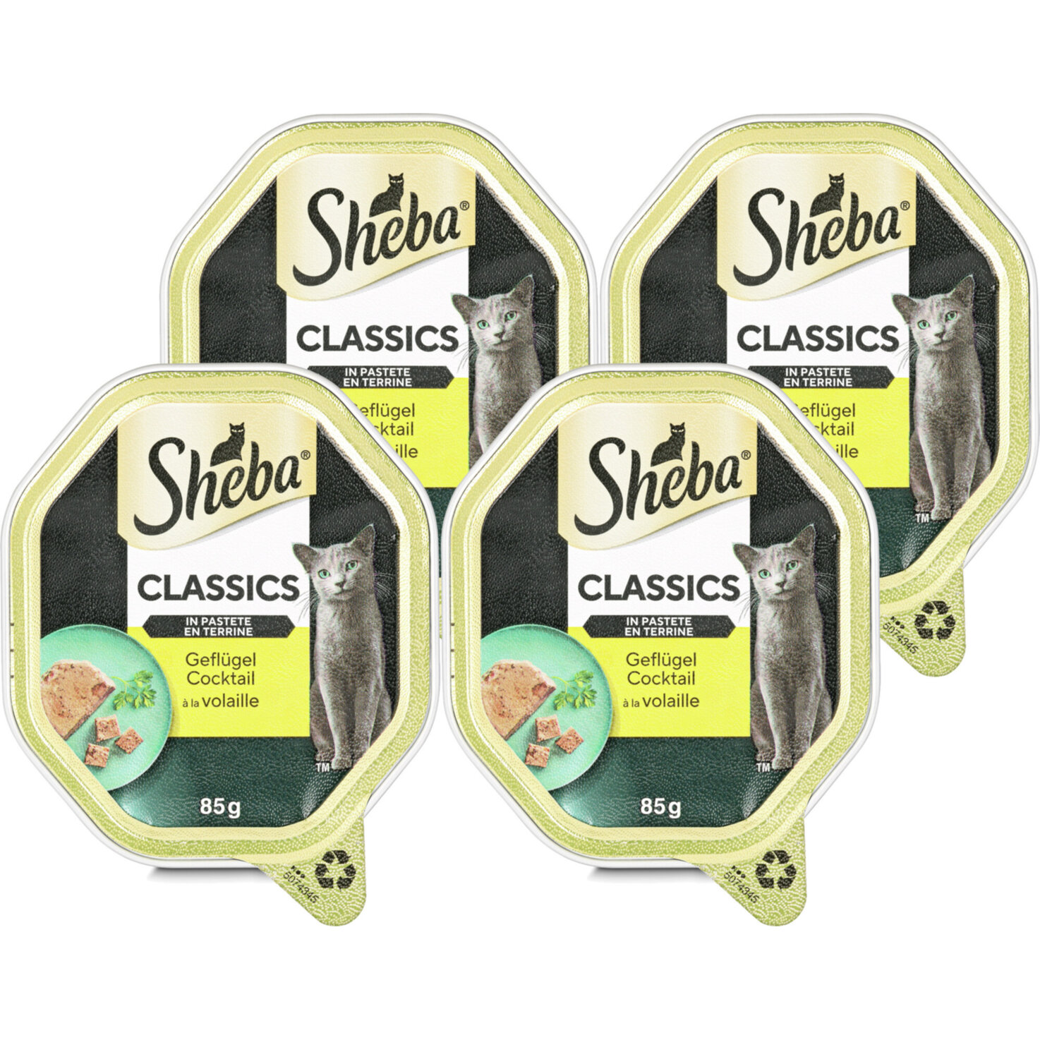 Sheba Classics Pastete Geflügel Cocktail 4x 85g