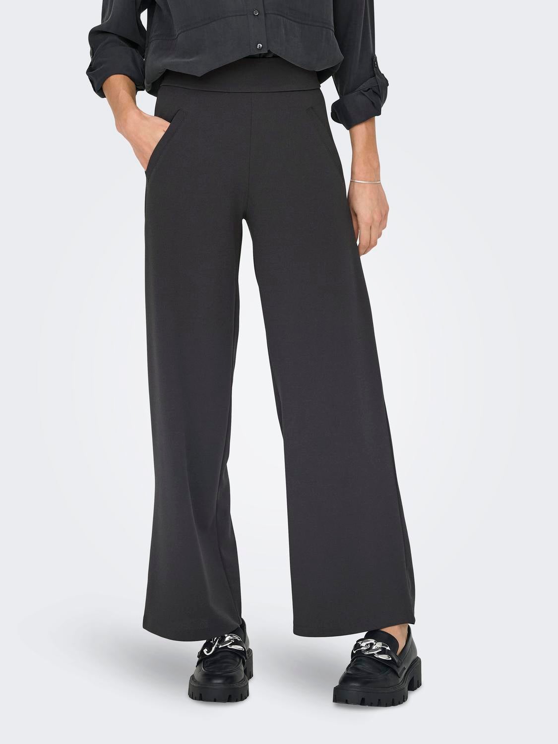 JDYLOUISVILLE Hohe Taille Weiter Beinschnitt Hose mit weitem Beinschnitt Phantom