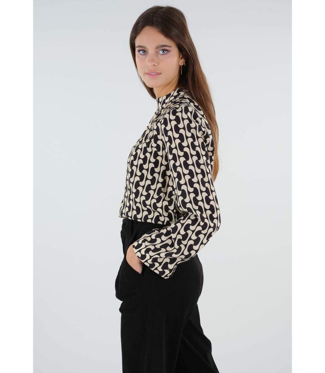 Blouse imprimée géométrique SALMA