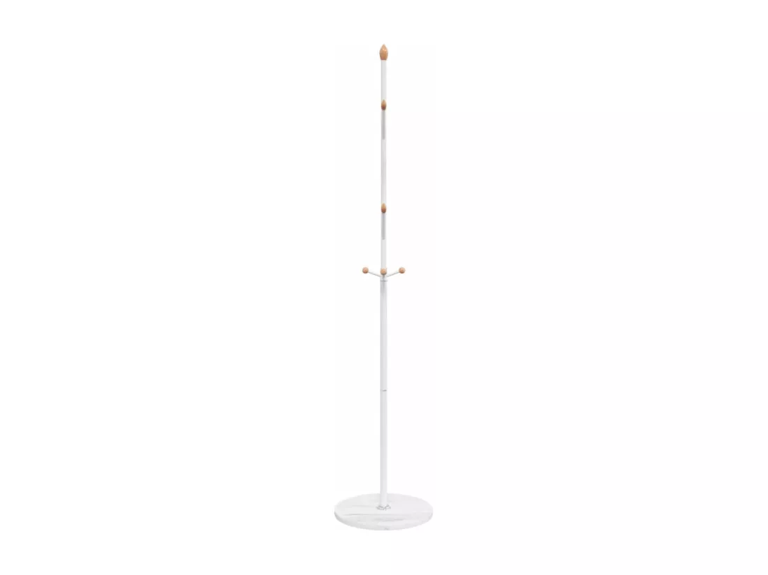 Porte-manteau blanc 177 cm fer enduit de poudre