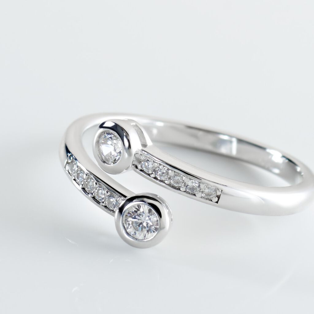 Bague Mechte Argent Oxydes De Zirconium
