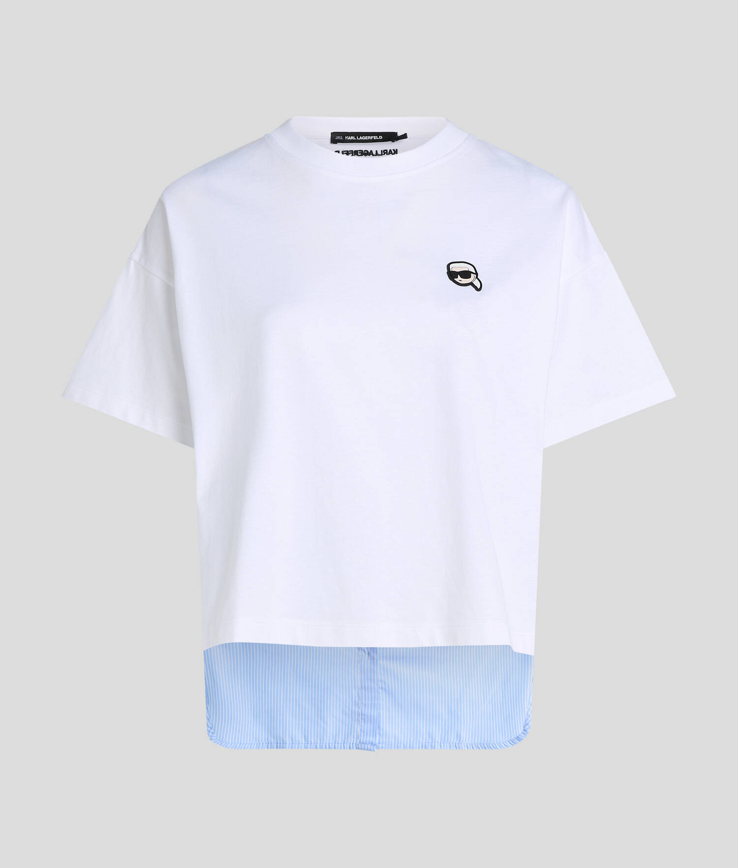 T-SHIRT EN TISSU MÉLANGÉ IKON - Blanc