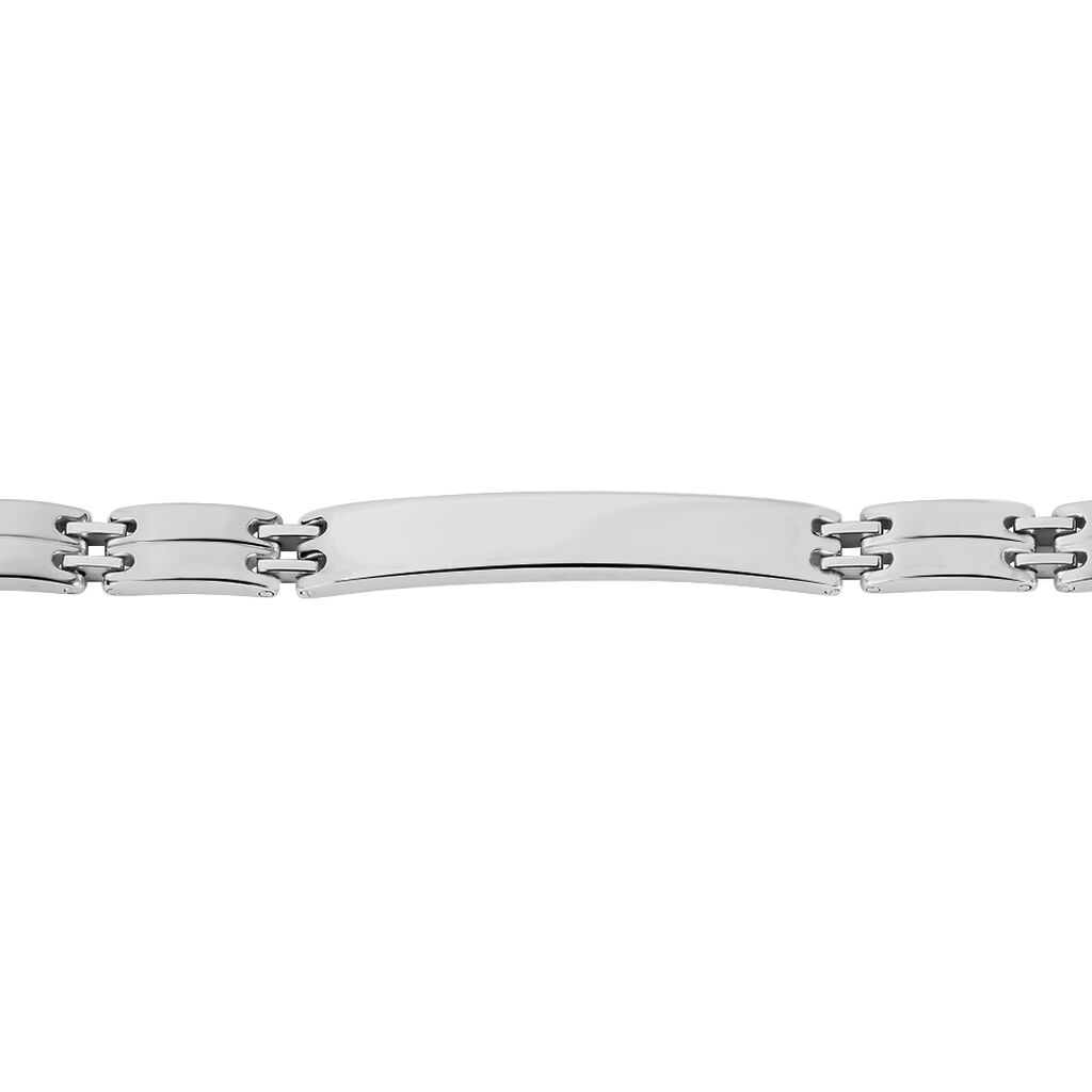 Bracelet Identité Isidore Acier Blanc