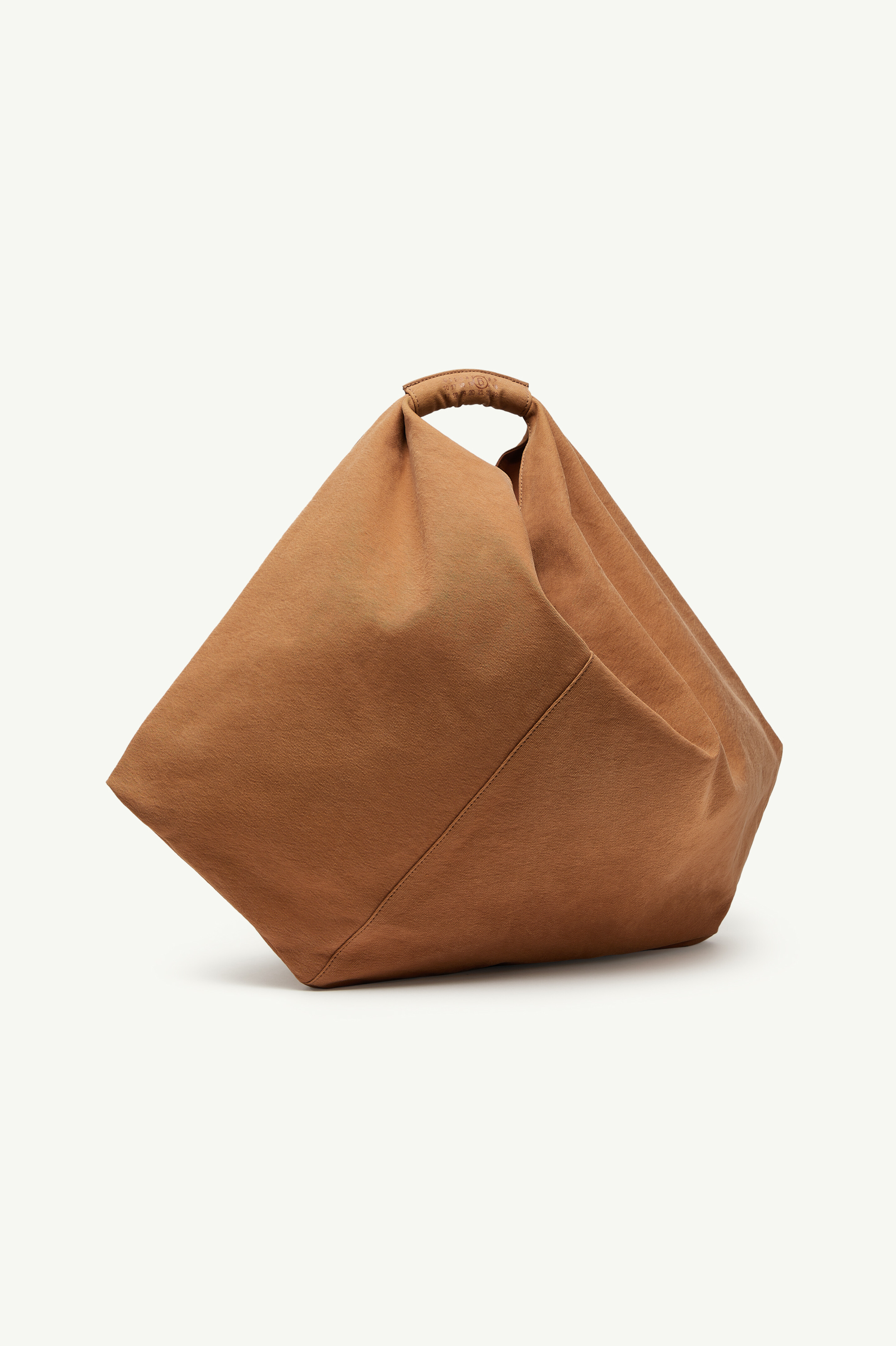 Brown Suede Japanese Draped Bag Brun