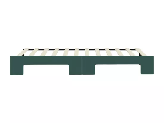 Lit de jour avec lit gigogne vert foncé 90x200 cm velours