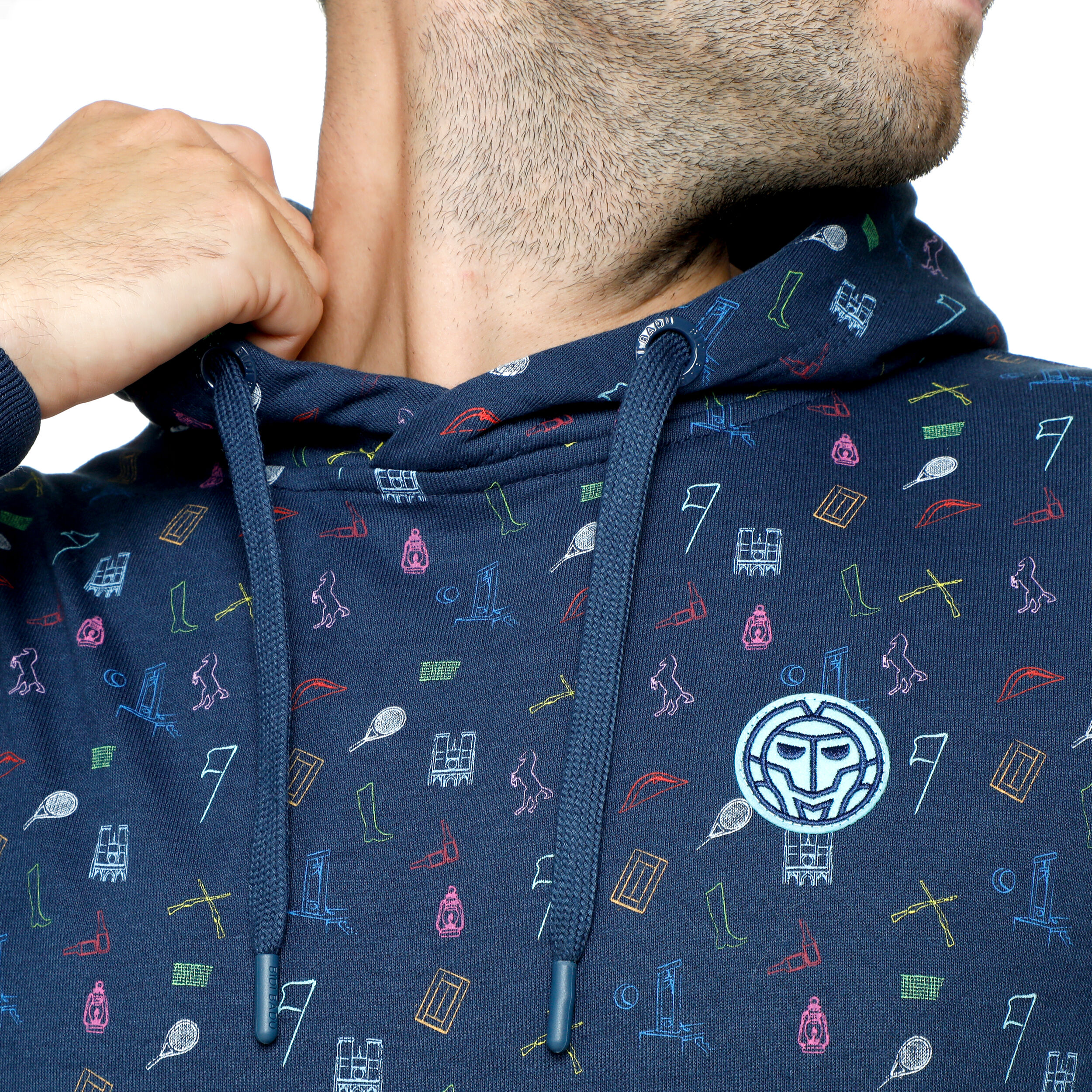 BIDI BADU Napo Lifestyle Sweat À Capuche Hommes - Bleu Foncé , Multicouleur
