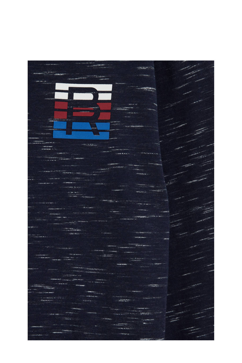 WE Fashion gemêleerde sweater donkerblauw/wit/rood