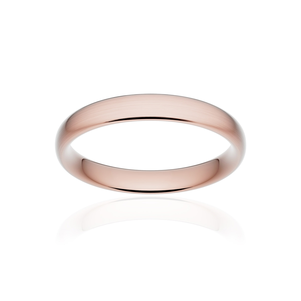 Alliance or 375 rose brossé ruban confort 3,5mm