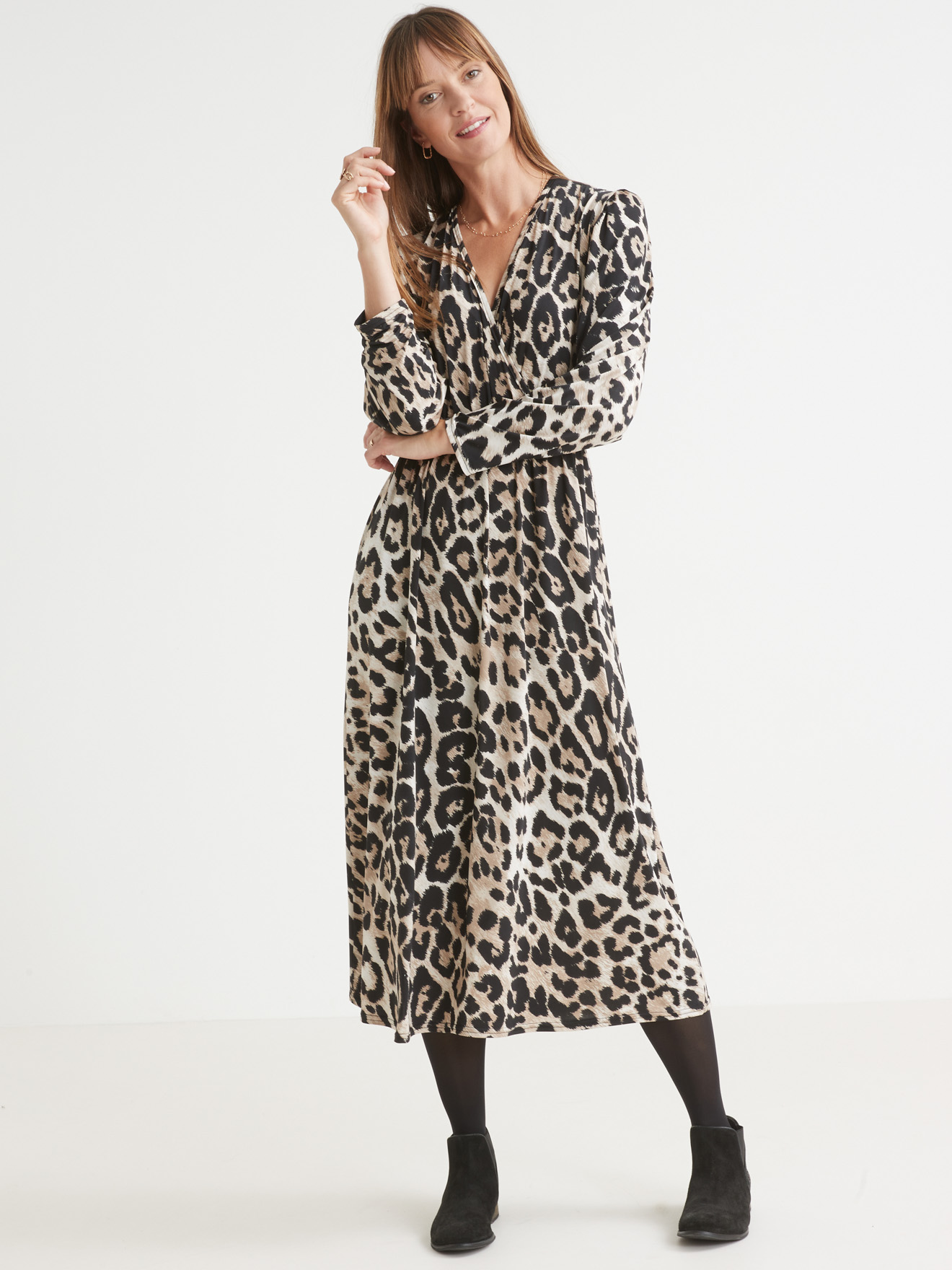 Robe longue en maille fluide